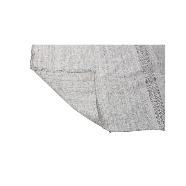 1970s Silver Gray Vintage Kilim Rug - 5`11″ X 8`2″ For Sale - Image 5 of 6