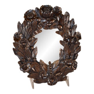 19th Century Small Carved Wall Mirror For Sale