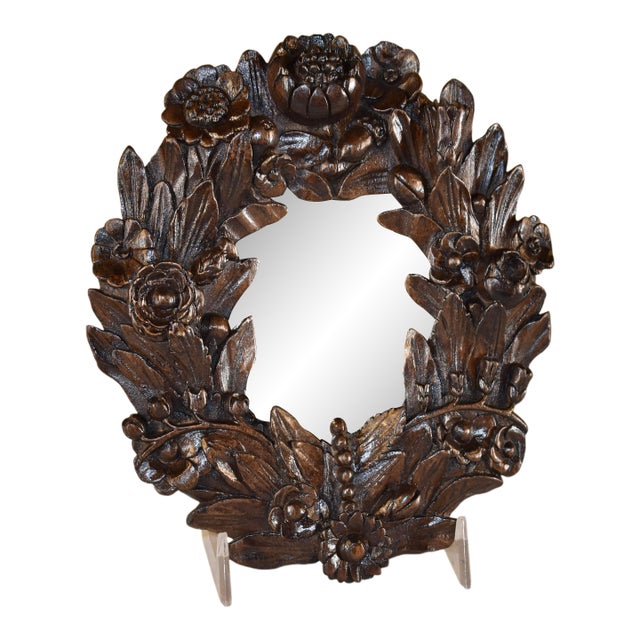 19th Century Small Carved Wall Mirror For Sale