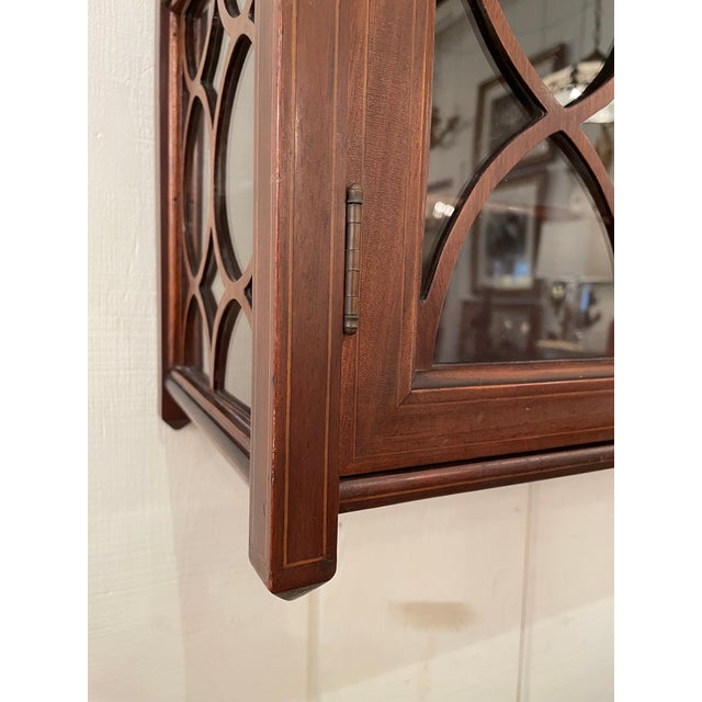 Antique Mahogany & Glass Regency Wall Cabinet For Sale - Image 9 of 16