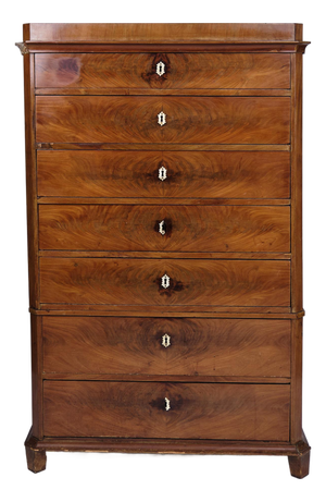 Chest of 7 Drawers in Mahogany, 1860s