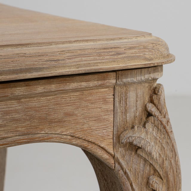 Brown Early 20th Century Louis XV Side Table In Oak For Sale - Image 8 of 13