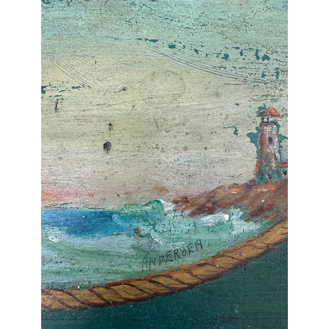 1910s American Painted Sea Chest With Beckets. For Sale - Image 5 of 18