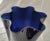 1980s 1980s Scandinavian Modern Nuutajarvi Notsjo Deep Blue Cobalt Wave Vase For Sale - Image 5 of 10