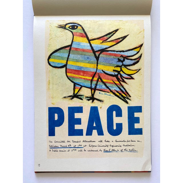Paper Ben Shahn " Love and Joy About Letters " Vintage 1963 First Edition Lithograph Print Mid Century Modern Large Hardcover Slipcase Artist's Book For Sale - Image 7 of 12