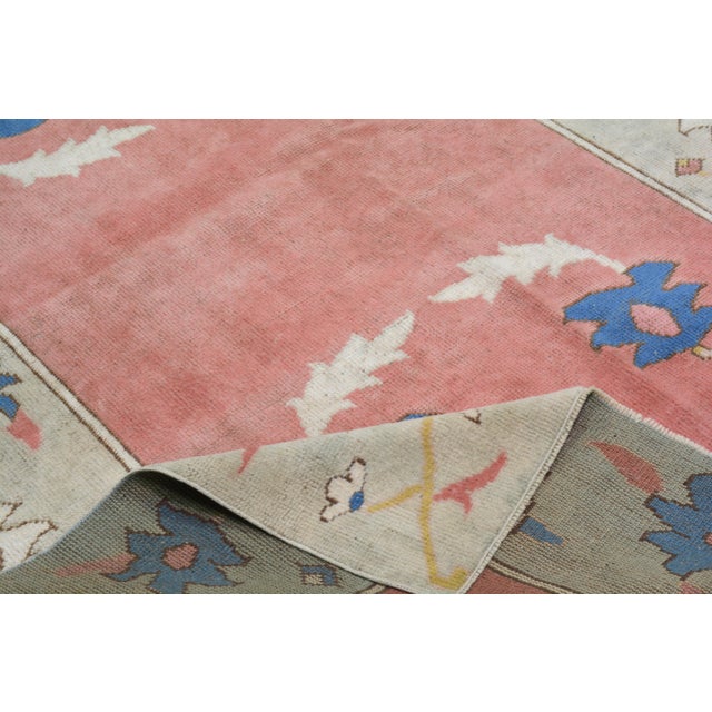 Vintage Turkish Anatolian Hand Knotted Wool Rug, 4'10"x6'9" For Sale - Image 4 of 4