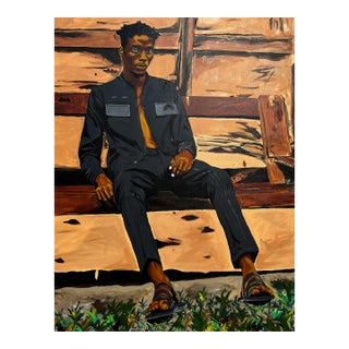 In Search of Meaning by Emmanuel Akolo, Acrylic on Canvas, (2022) For Sale