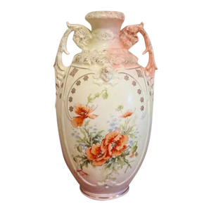 Antique Royal Floretta Ware Austrian Porcelain Vase