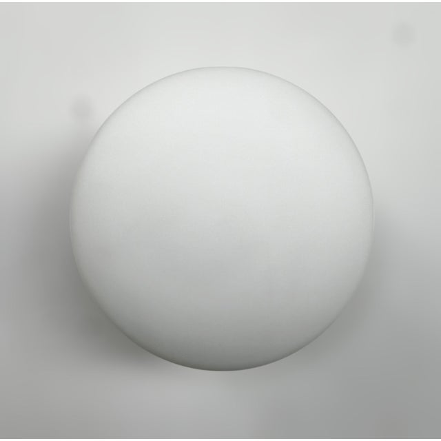 21st Century Polished Nickel and Matte White Uno Flush Mount by Fabio LTD For Sale - Image 6 of 7