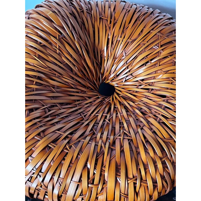 Large Contemporary Japanese Woven Bamboo Sculpture Mimura Chikuho For Sale - Image 9 of 16
