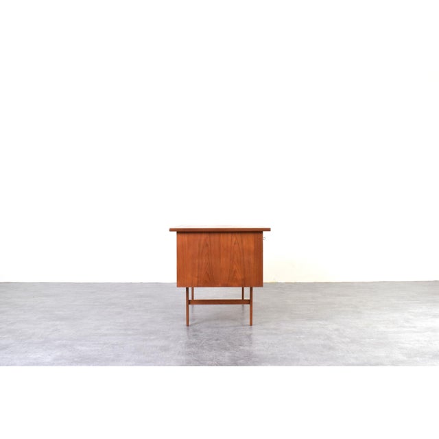 Mid-Century Modern Danish Teak Executive Desk, 1960s For Sale - Image 6 of 18
