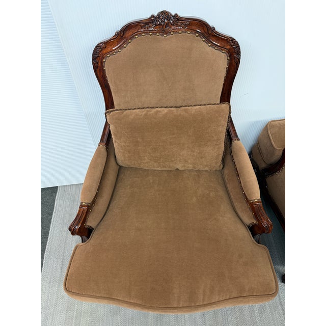 Fine Furniture Design Protege Collection Bergères, Pair For Sale - Image 9 of 13