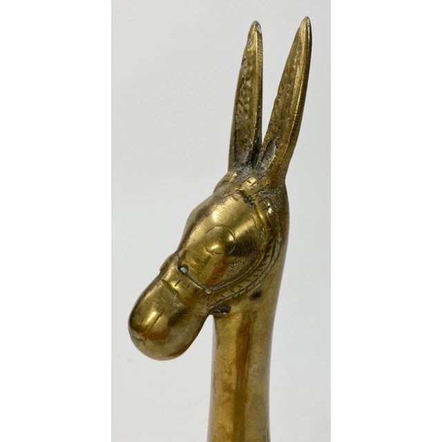 Mid 20th Century Vintage Decorated Brass Burro Figure For Sale - Image 5 of 7
