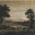 This Framed Antique Engraving of Jacob and Laban captures a sweeping pastoral scene rendered in delicate tones and fine...