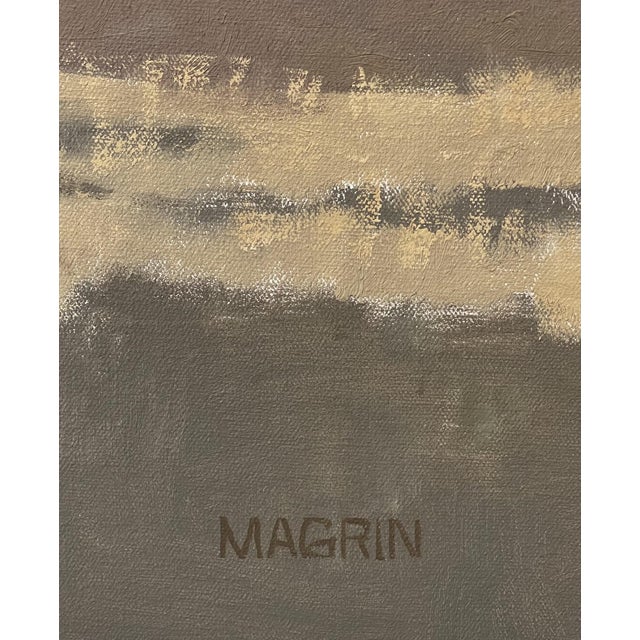 Where It Gathers by Michael Magrin | Oil on Canvas Prairie Landscape With Storm Clouds For Sale - Image 4 of 14