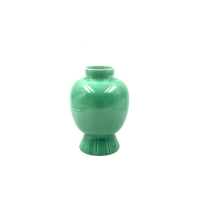 Ceramic Paul Millet, Art Deco Green Ceramic Vase, Sevres France 1930s For Sale - Image 7 of 13