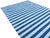 Textile Handmade Cotton Striped Rug, Blue, White and Orange Striped Dhurrie - 6'x9' For Sale - Image 7 of 10
