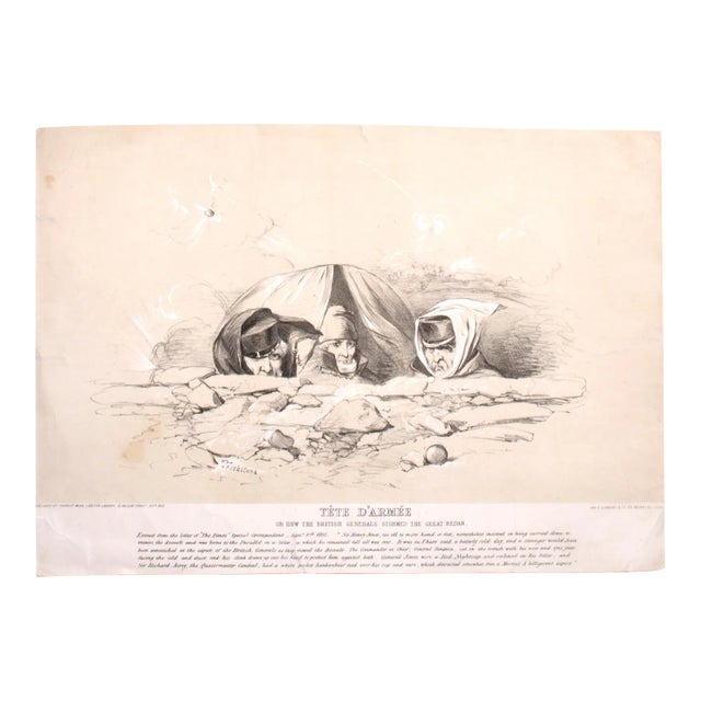 Unknown - Tête d'Arme - Original Lithograph after Touchstone - 1855 For Sale
