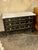 Traditional Vintage French Louis XVI Jansen Style Black Lacquered Chest For Sale - Image 3 of 13