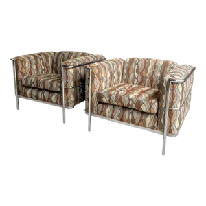 Le Corbusier for Jack Carwright Pair of Lc2 Club Chairs