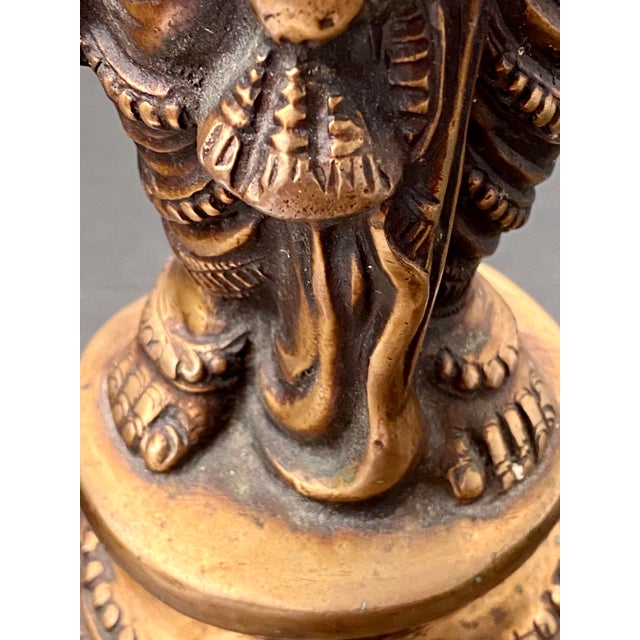 Vintage Lord Krishna Bronze Statue Chairish