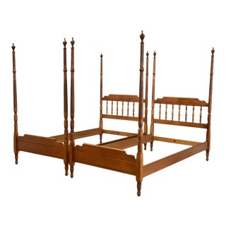 Twin Solid Birch Beds by Heywood Wakefield - a Pair For Sale