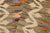 Beige Bohemian Kilim Gray Beige Hand-Woven Wool Rug For Sale - Image 8 of 9