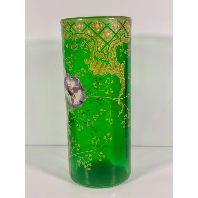 19th Century Legras Mont Joye Enameled Art Glass Vase c. 1900 For Sale - Image 5 of 10