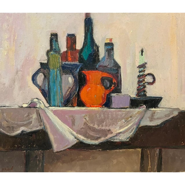 Jean Krille, Still Life 117, Oil on Masonite, 1979 For Sale - Image 11 of 11