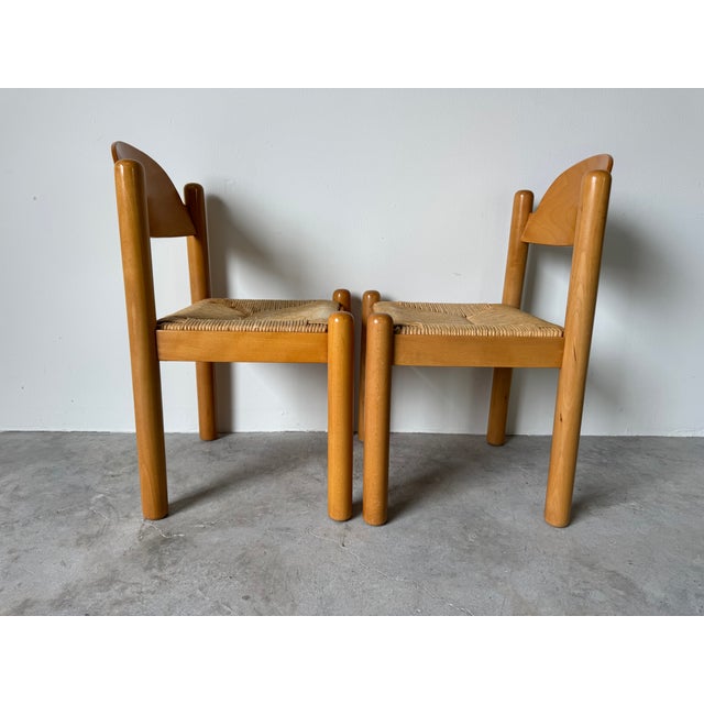 Wood Pair of Italian Postmodern “Padova” Dining Chairs After Hank Lowenstein For Sale - Image 7 of 16