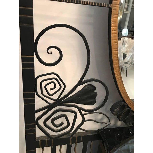 Edgar Brandt French Art Deco Hall Tree in Edgar Brandt Style For Sale - Image 4 of 13