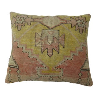 Zabihi Collection Pink Anatolian Rug Pillow For Sale