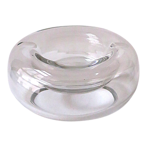 Postmodern Bent Glass Ashtray Bowl Catchall, 1990s