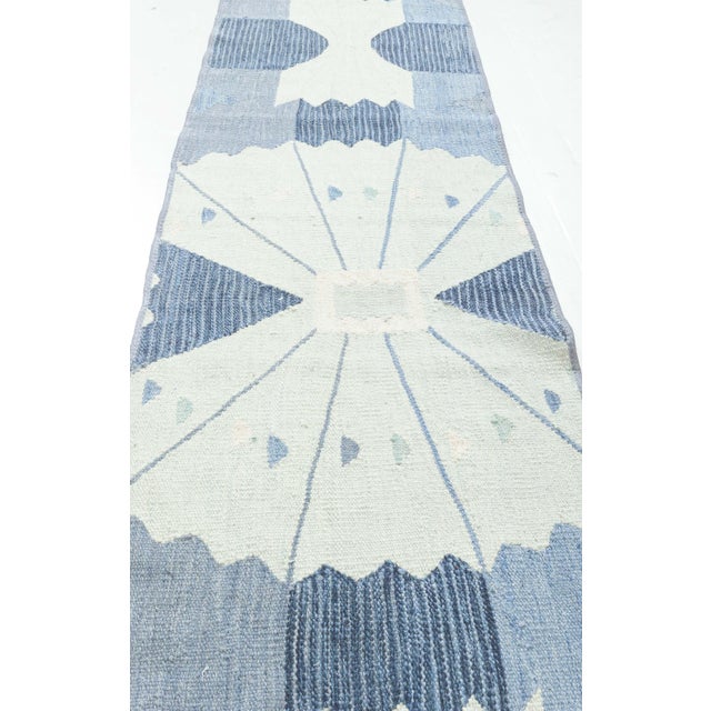 Early 21st Century Modern Swedish Flat-Weave Wool Fragment Runner by Doris Leslie Blau For Sale - Image 5 of 7