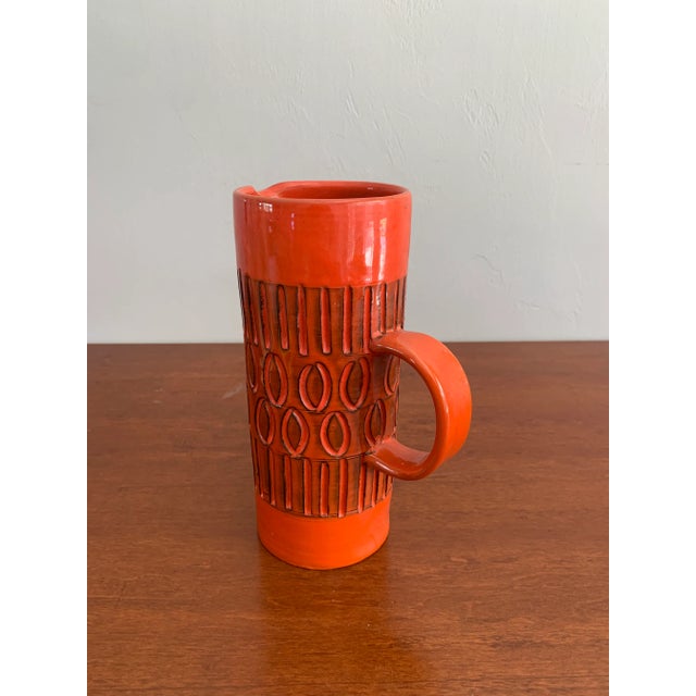 Mid-Century Modern Mid Century Modern Italian Made Ceramic Pitcher For Sale - Image 3 of 9