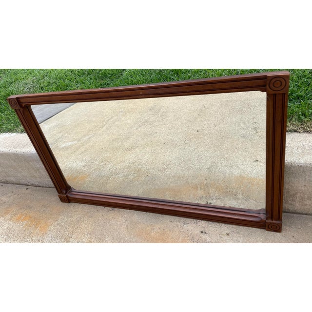 Early 20th Century Vintage Carved Wooden Frame Wall Mirror For Sale - Image 5 of 11