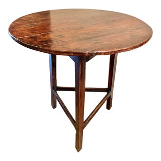 19th Century English Walnut Cricket Table For Sale
