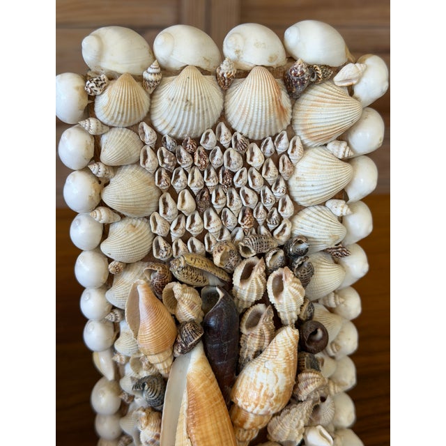 Pair Vintage Handcrafted Coastal Seashell Encrusted Coastal Bookends For Sale - Image 9 of 12