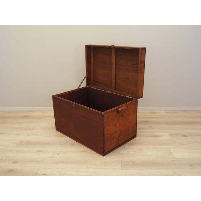 The chest was made in the 1960s, Scandinavian design. The structure is made of solid teak wood. The chest has a classic...