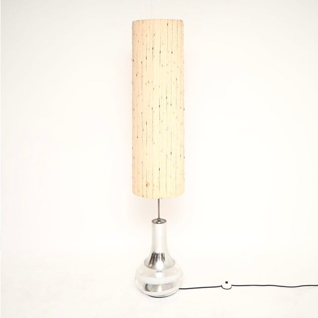 A stylish and impressive vintage glass and chrome lamp by Doria Leuchten. It was made in Germany, and dates from around...