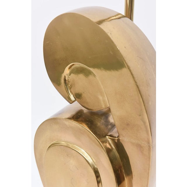 Art Deco Vintage Brass, Black & Clear Lucite Modigliani Style Table or Desk Lamp, 1970's For Sale - Image 3 of 11