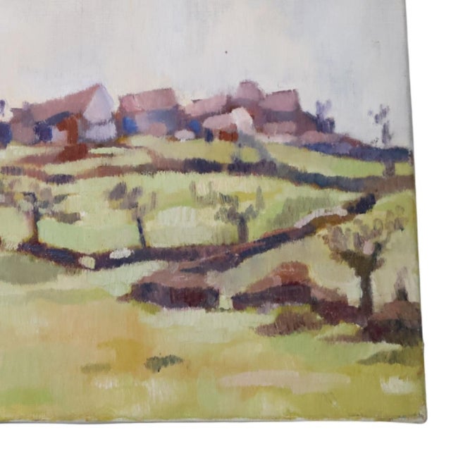Mid-20th Century French Vineyard Scene Painting For Sale - Image 4 of 4