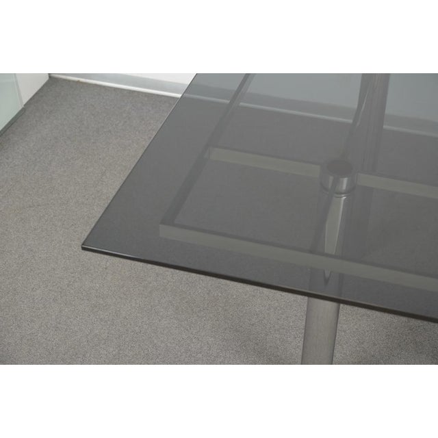 Andre Dining Table in Chrome & Smoked Glass attributed to Tobia Scarpa for Gavina, Italy, 1968 For Sale - Image 13 of 18
