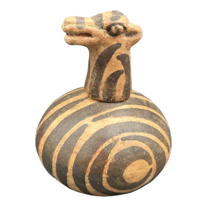 Antique West African Zoomorphic Terracotta Lidded Vessel Giraffe Antelope Niger River Valley Tribal Art