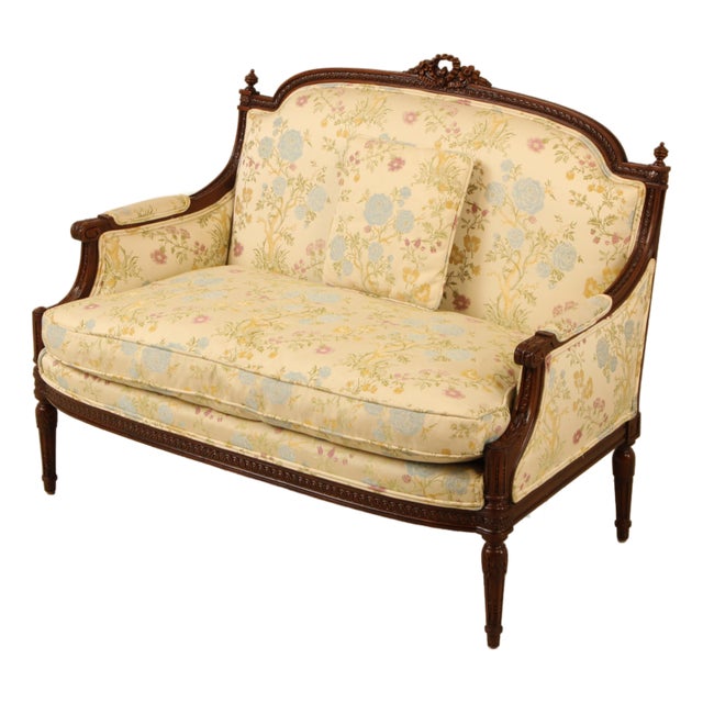 Meyer Gunther French Louis XVI Upholstered Loveseat For Sale