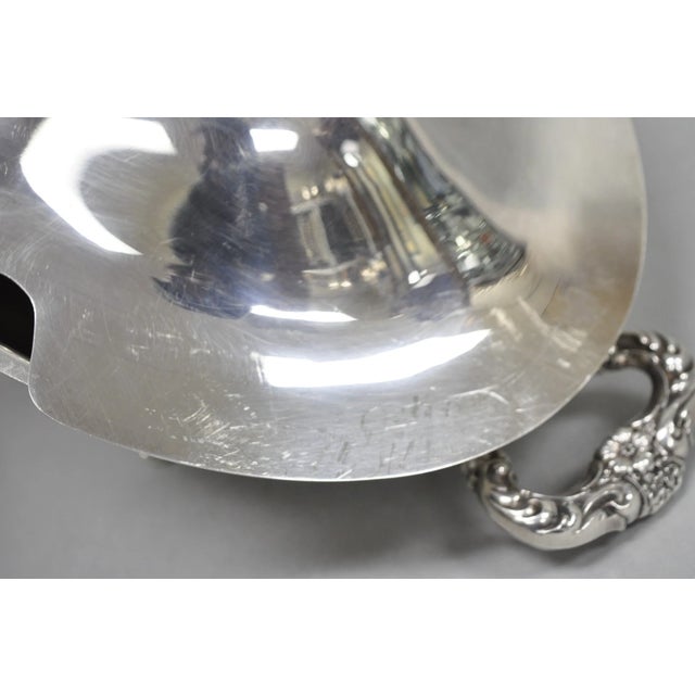Silver Vintage Lancaster Rose by Poole Large Oval Silver Plated Covered Soup Tureen For Sale - Image 8 of 18