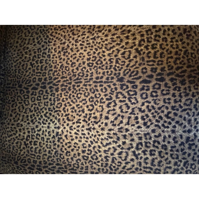 2000 - 2009 Lee Industries Cheetah Print Roll Arm Sectional Sofa — English Country/Safari Style For Sale - Image 5 of 8