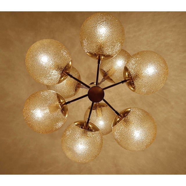 Large Space Age Bubble Glass Chandelier, 1970s For Sale - Image 6 of 18