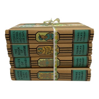 Antique Youth Library Books, Set of Four For Sale