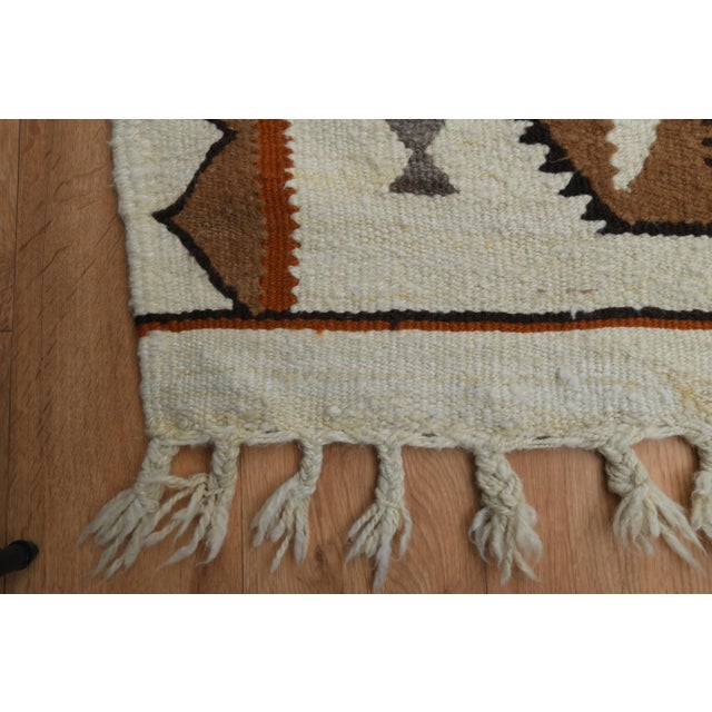 1970s Vintage Turkish Oushak Handmade Wool Cotton Beige Runner Rug For Sale - Image 4 of 11